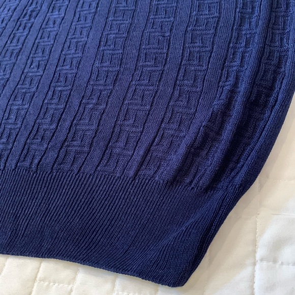 Tailored Recreation Premium Polo Shirt, Quarter Zip, Navy Blue Pattern, Size XL - Picture 12 of 15